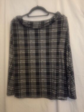 LuLaRoe Black and White Plaid Skirt
